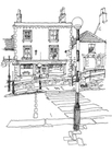 水彩建筑插画
