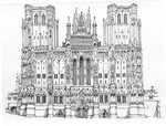 水彩建筑插画