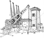 水彩建筑插画