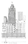 水彩建筑插画