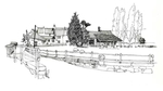 水彩建筑插画