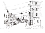 水彩建筑插画