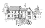 水彩建筑插画