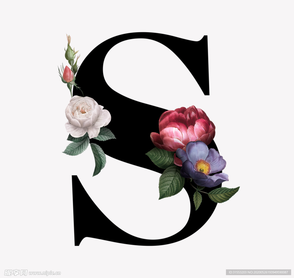 花 字母 S