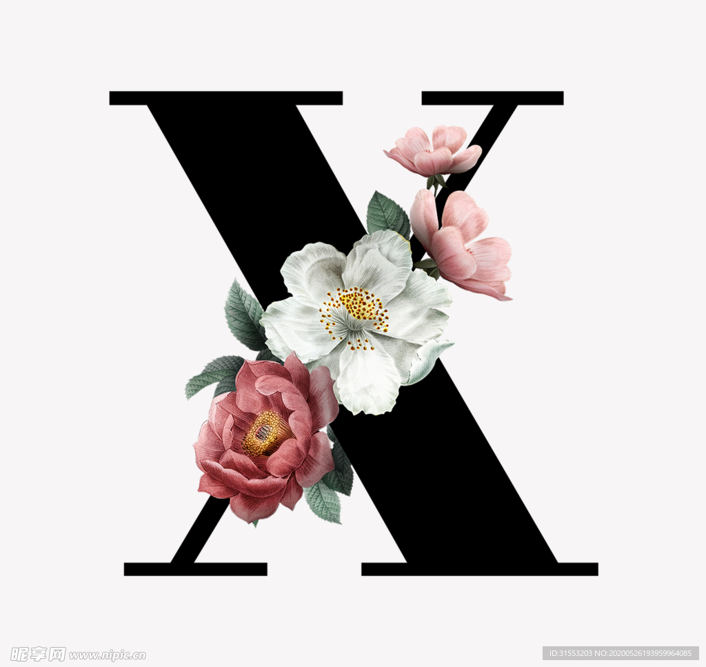 花 字母 X