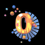 C4D三维数字0效果装饰