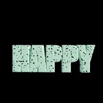 高兴HAPPY艺术字