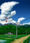 日本城市小清新插画