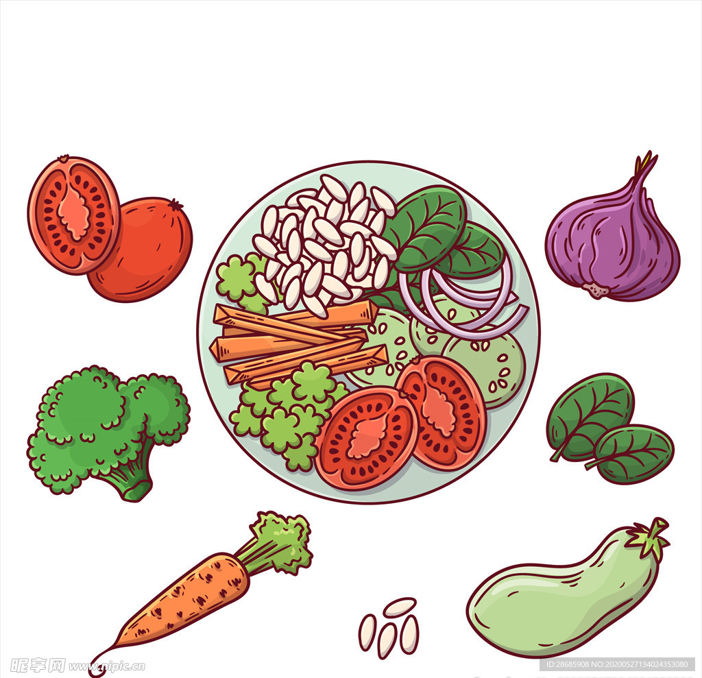 矢量厨房蔬菜食品素材
