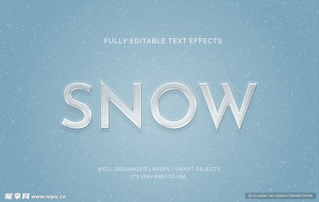 字体样式 雪景效果