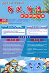 防洪水防讯预防救援海报