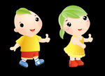 吉祥物卡通形象男女小孩设计