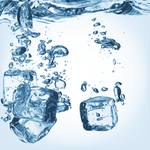 冰块掉落水中矢量素材
