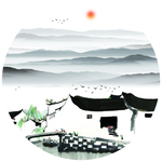 抽象圆形画