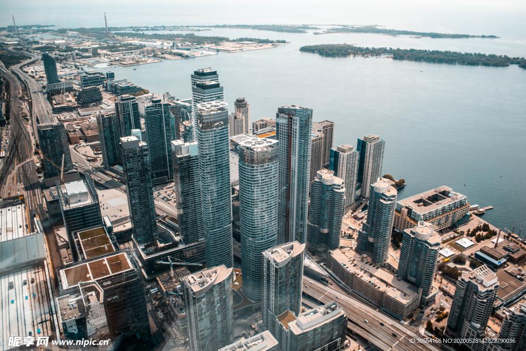 城市建筑大楼商务海洋背景素材