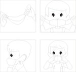 儿童佩戴口罩图