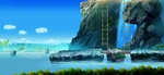 河流瀑布动漫动画手绘场景