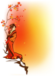 日本和服女士背景