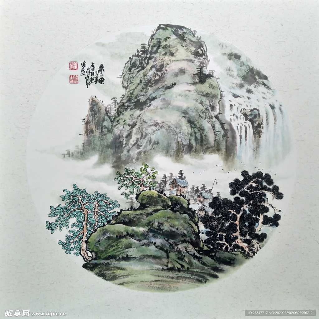 刘俊良国画山水画作品绘画