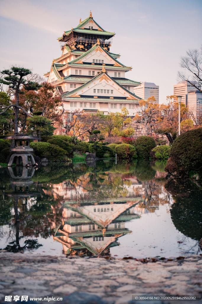 日式复古文艺寺庙背景素材