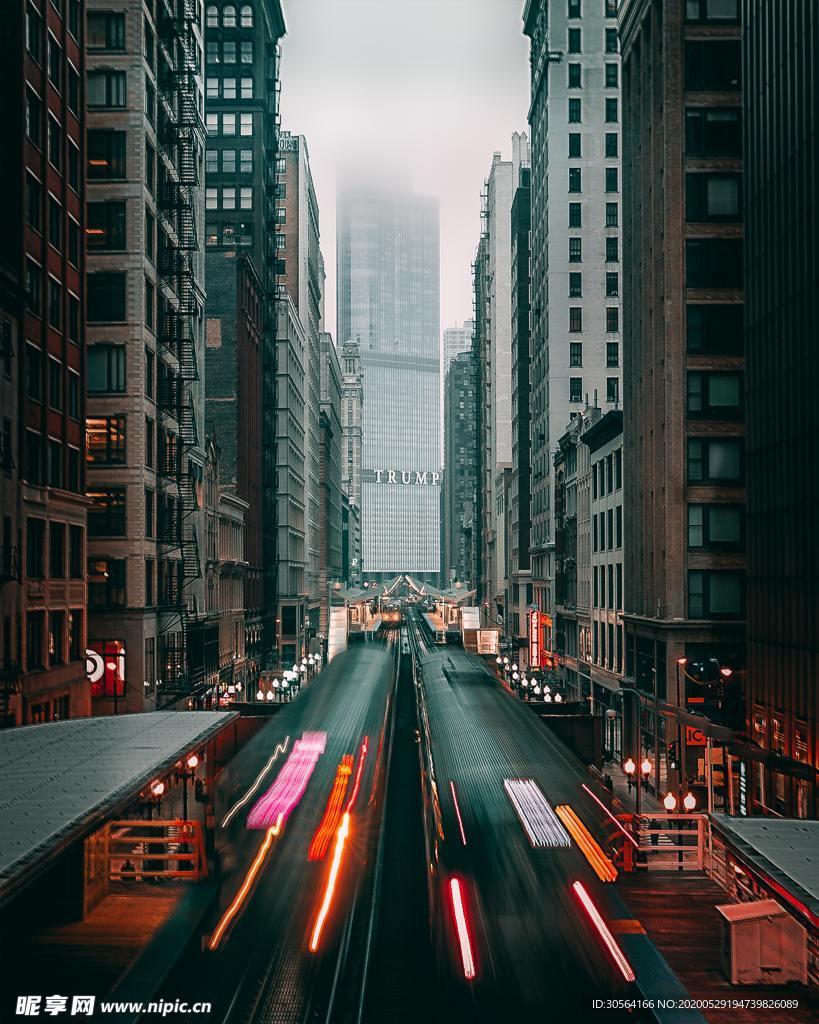 城市道路大楼公路背景素材