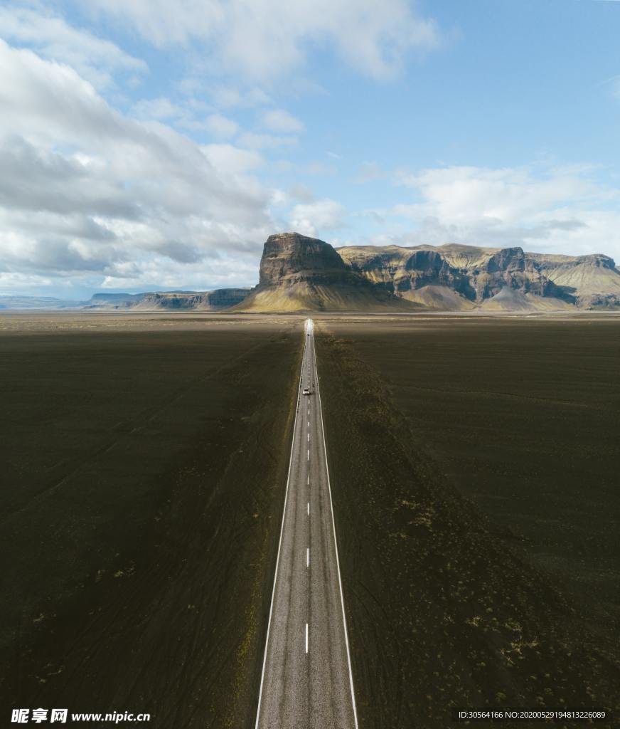 山峰道路空旷开阔视野背景素材
