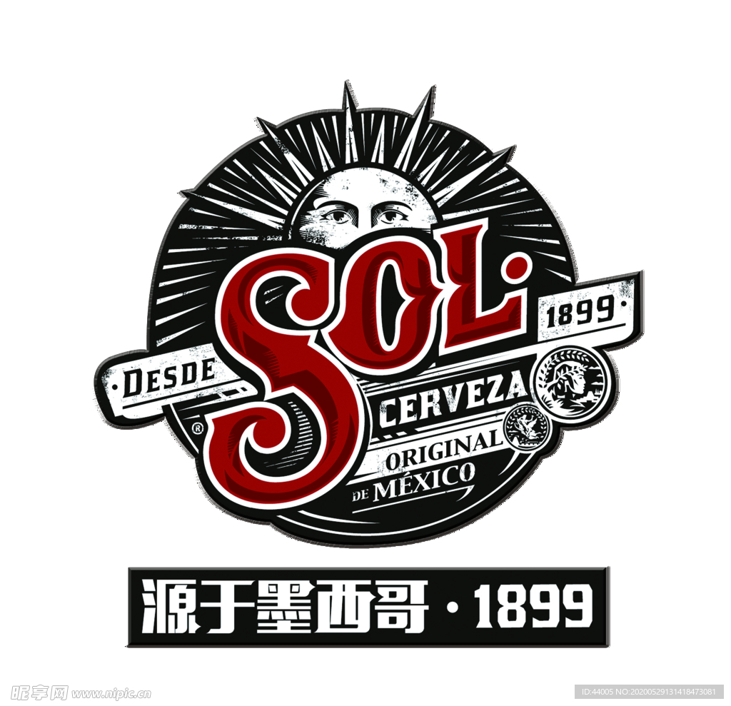 sol啤酒logo