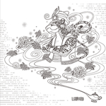 矢量动物植物线稿