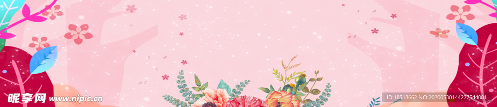 手绘清新插画背景图