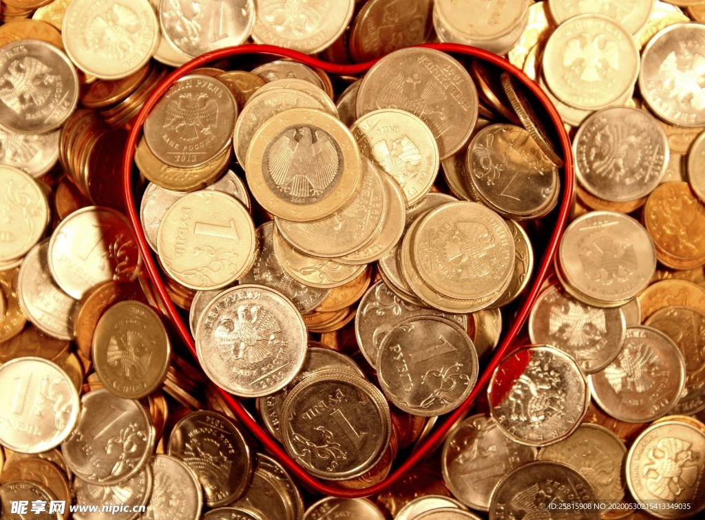 金币银币硬币纸币货币图片