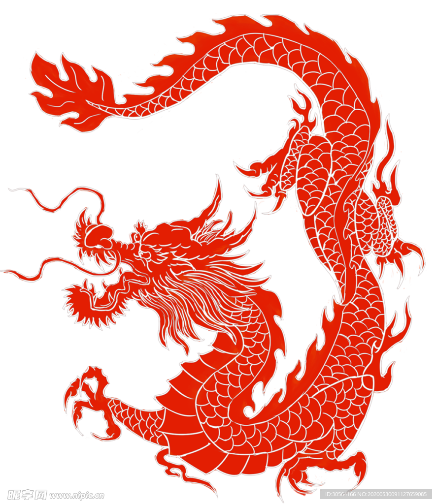 龙龙形图标图形标志古风背景素材