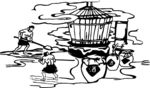 线条古代传统酿酒工艺插图素材