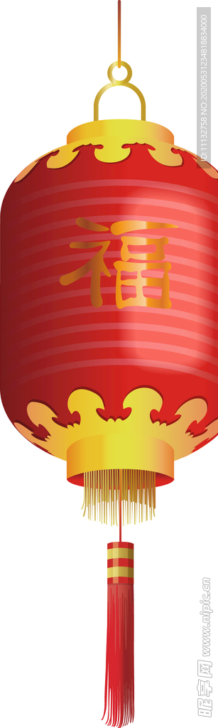 中国风福字灯笼传统节日喜庆素材