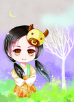 Q版可爱古风少女卡通形象4