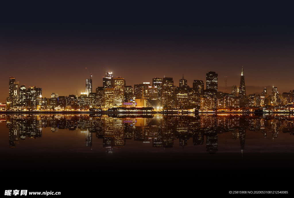 城市魅力夜景灯光图片