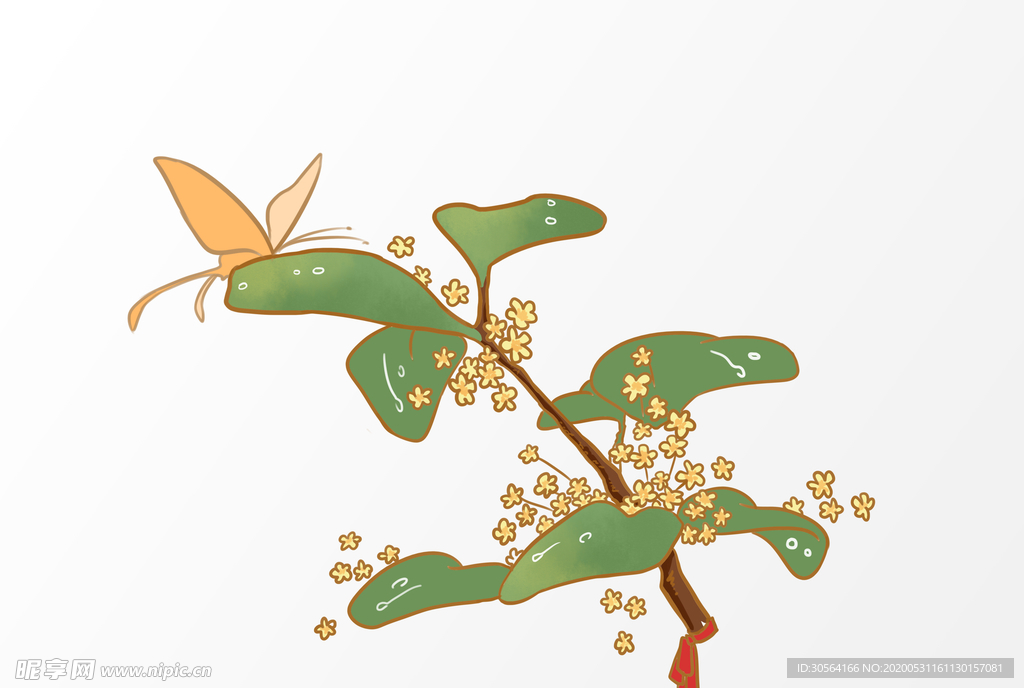 桂花八月半月饼海报素材