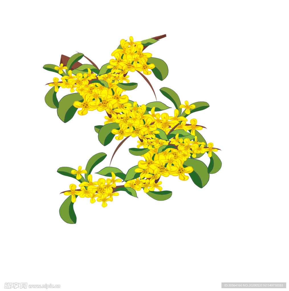 桂花八月半月饼海报素材