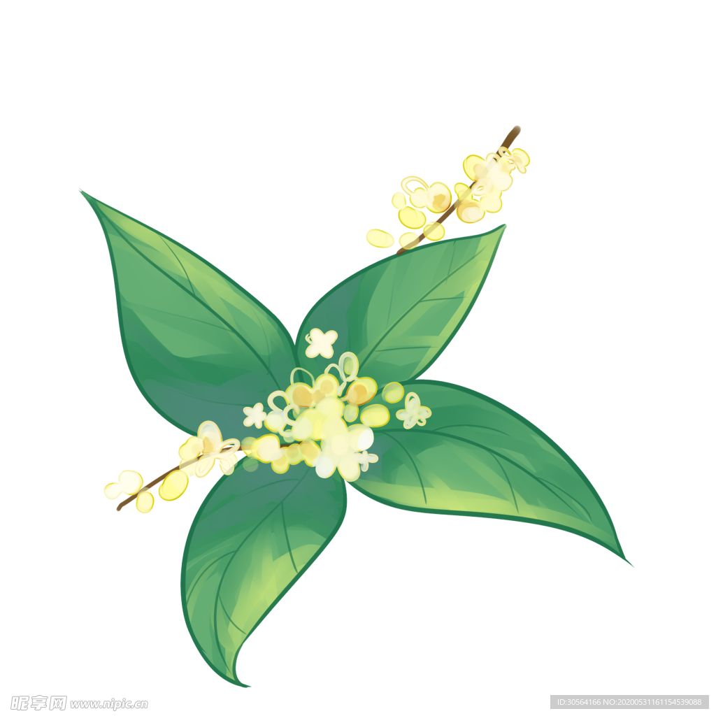 桂花八月半月饼海报素材