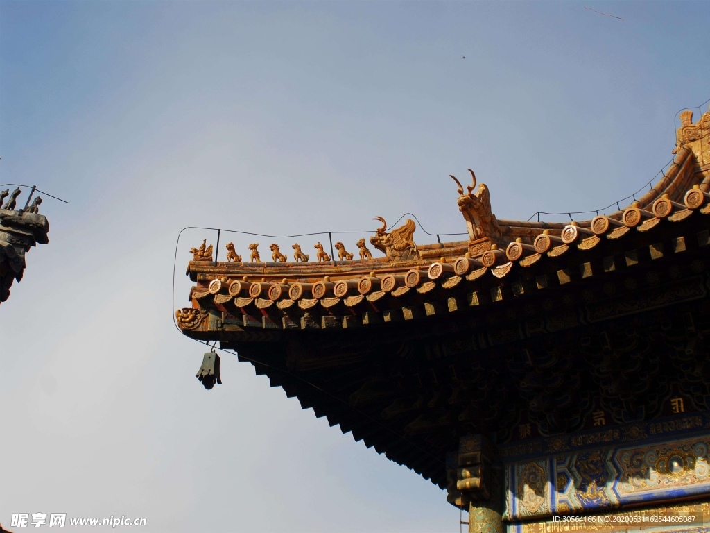 屋檐屋角古风中国风背景