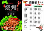 烧烤价格表