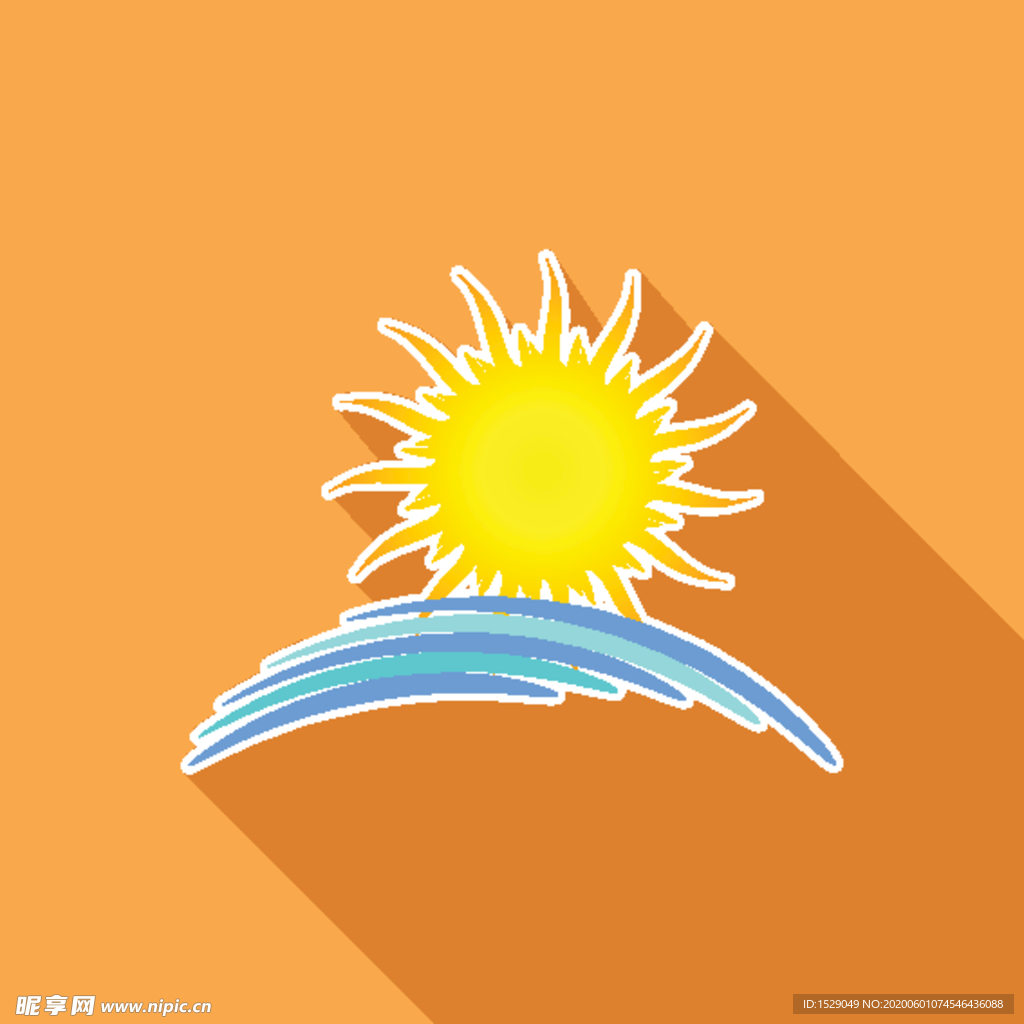 卡通抽象太阳
