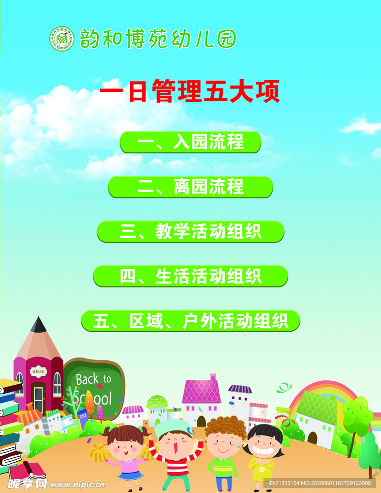 幼儿园管理五大项