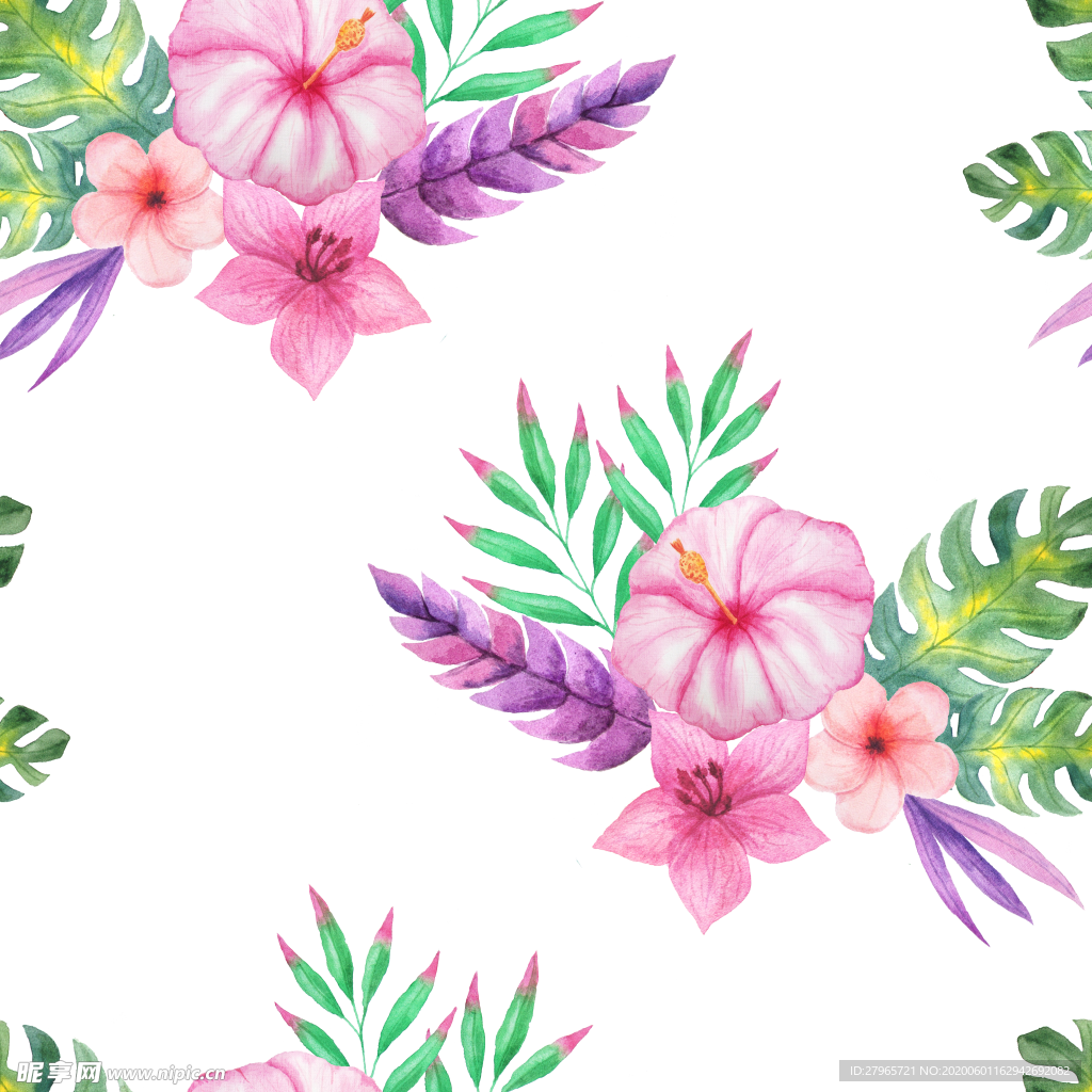 彩绘水彩花