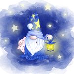 晚安插画