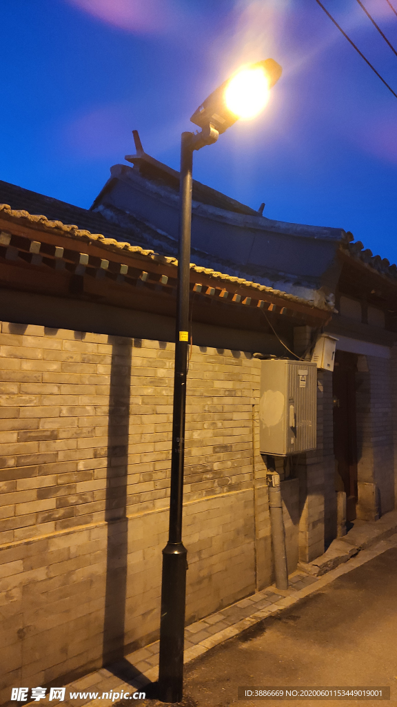 北京胡同夜景