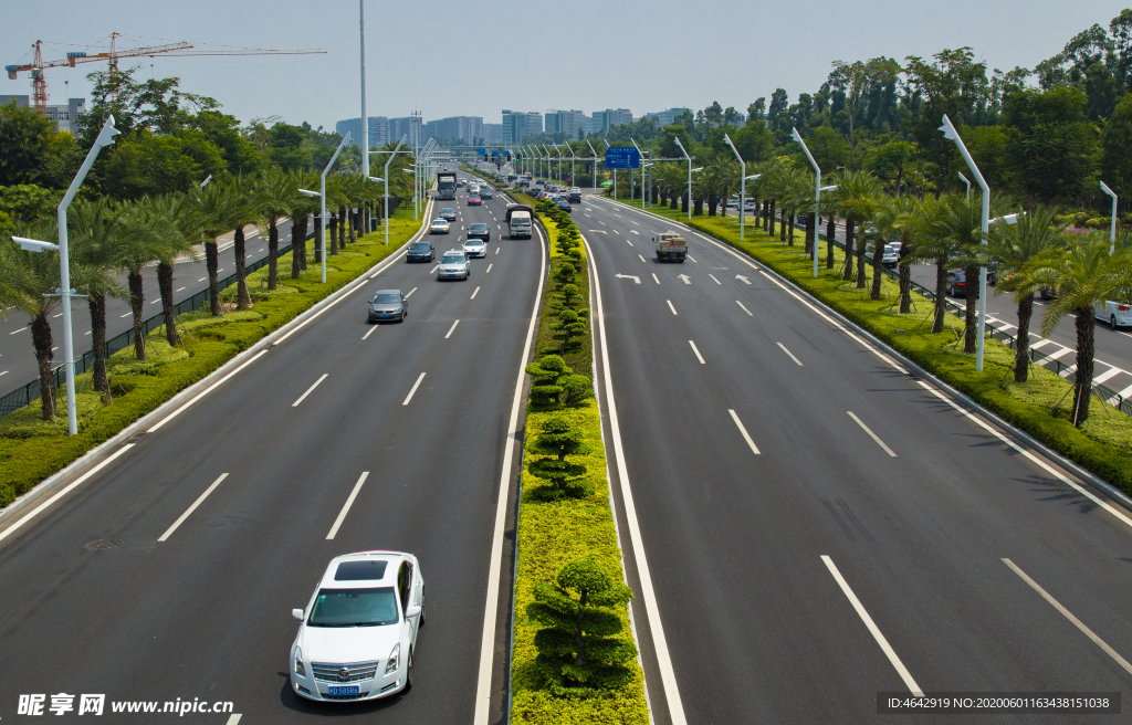 厦门道路 厦门风景 蓝天白云