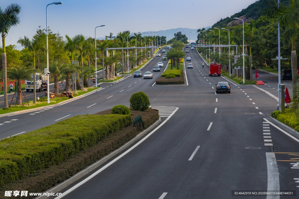 厦门道路 厦门风景 蓝天白云