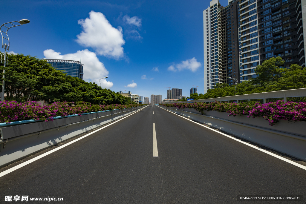 厦门道路 厦门风景 蓝天白云