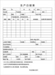 生产日报表