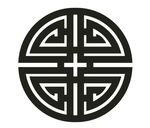 圆形金属钢板花矢量